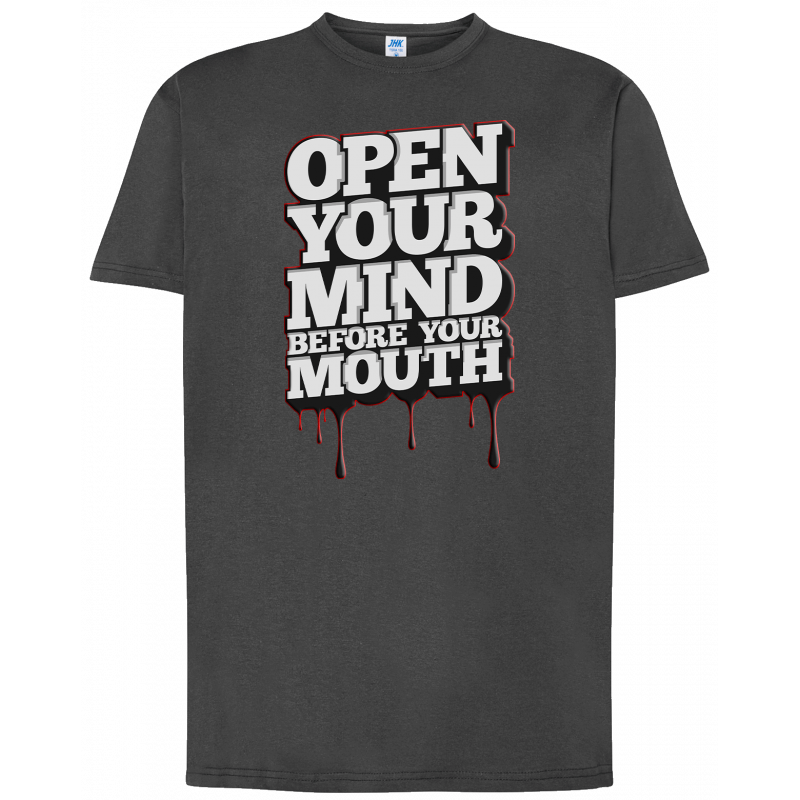 T-shirt premium - Ouvrez votre esprit avant votre bouche