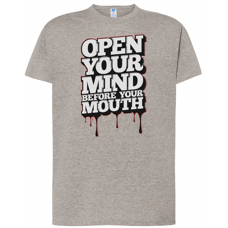 T-shirt premium - Ouvrez votre esprit avant votre bouche