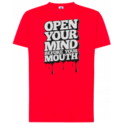 T-shirt premium - Ouvrez votre esprit avant votre bouche