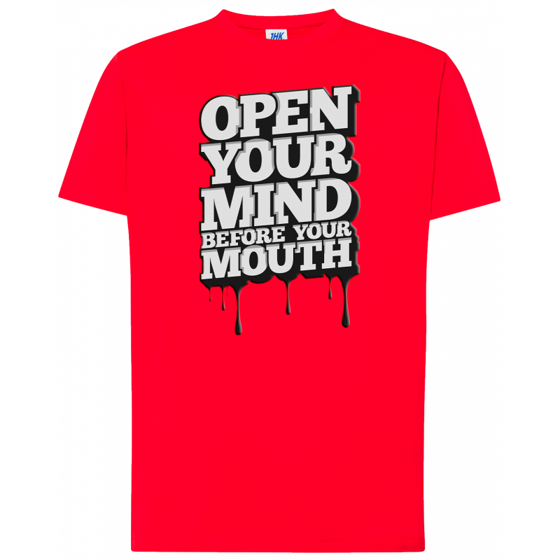 T-shirt premium - Ouvrez votre esprit avant votre bouche