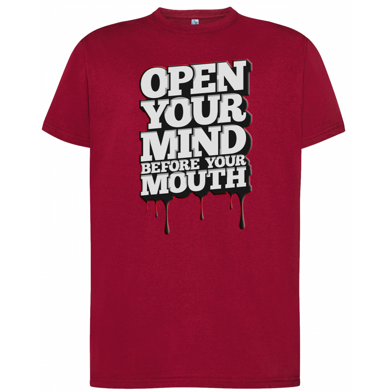 T-shirt premium - Ouvrez votre esprit avant votre bouche