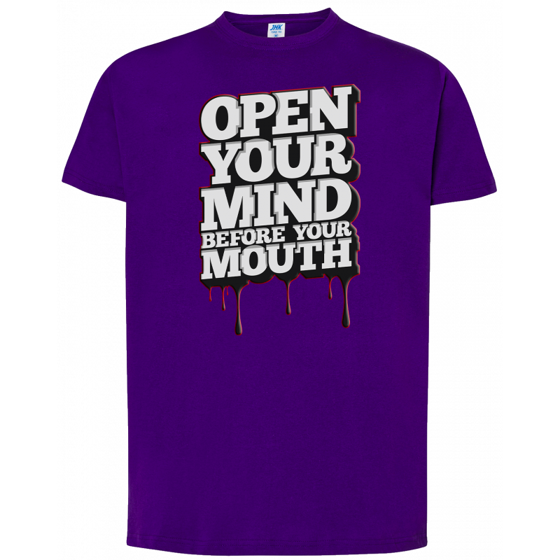 T-shirt premium - Ouvrez votre esprit avant votre bouche