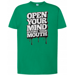T-shirt premium - Ouvrez votre esprit avant votre bouche