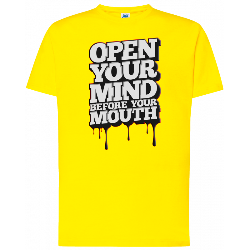 T-shirt premium - Ouvrez votre esprit avant votre bouche