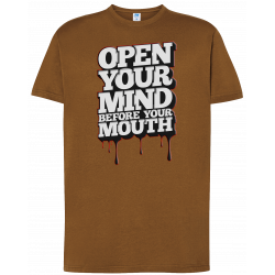 T-shirt premium - Ouvrez votre esprit avant votre bouche