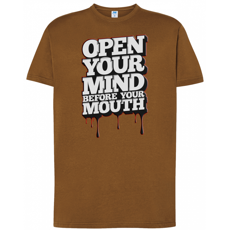 T-shirt premium - Ouvrez votre esprit avant votre bouche