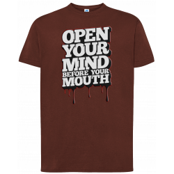 T-shirt premium - Ouvrez votre esprit avant votre bouche