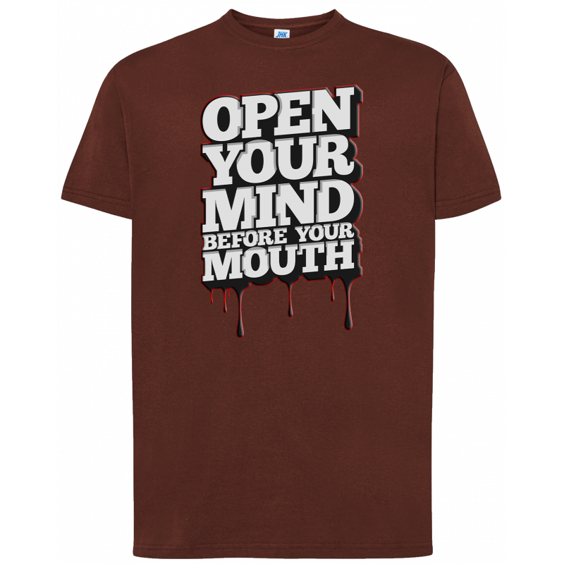 T-shirt premium - Ouvrez votre esprit avant votre bouche